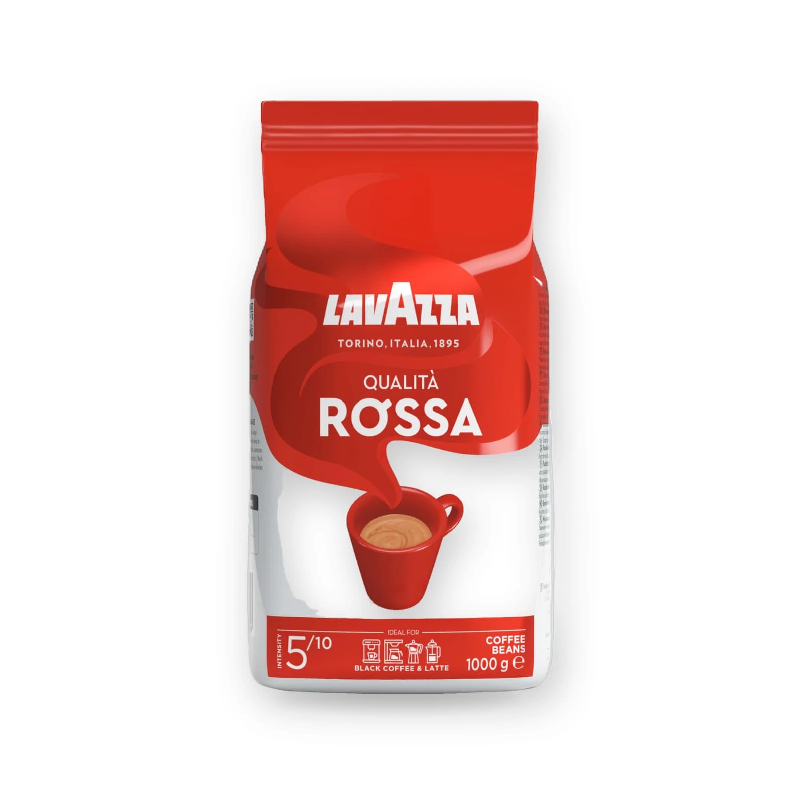 Punga de cafea boabe Lavazza Qualità Rossa, 1 kg
