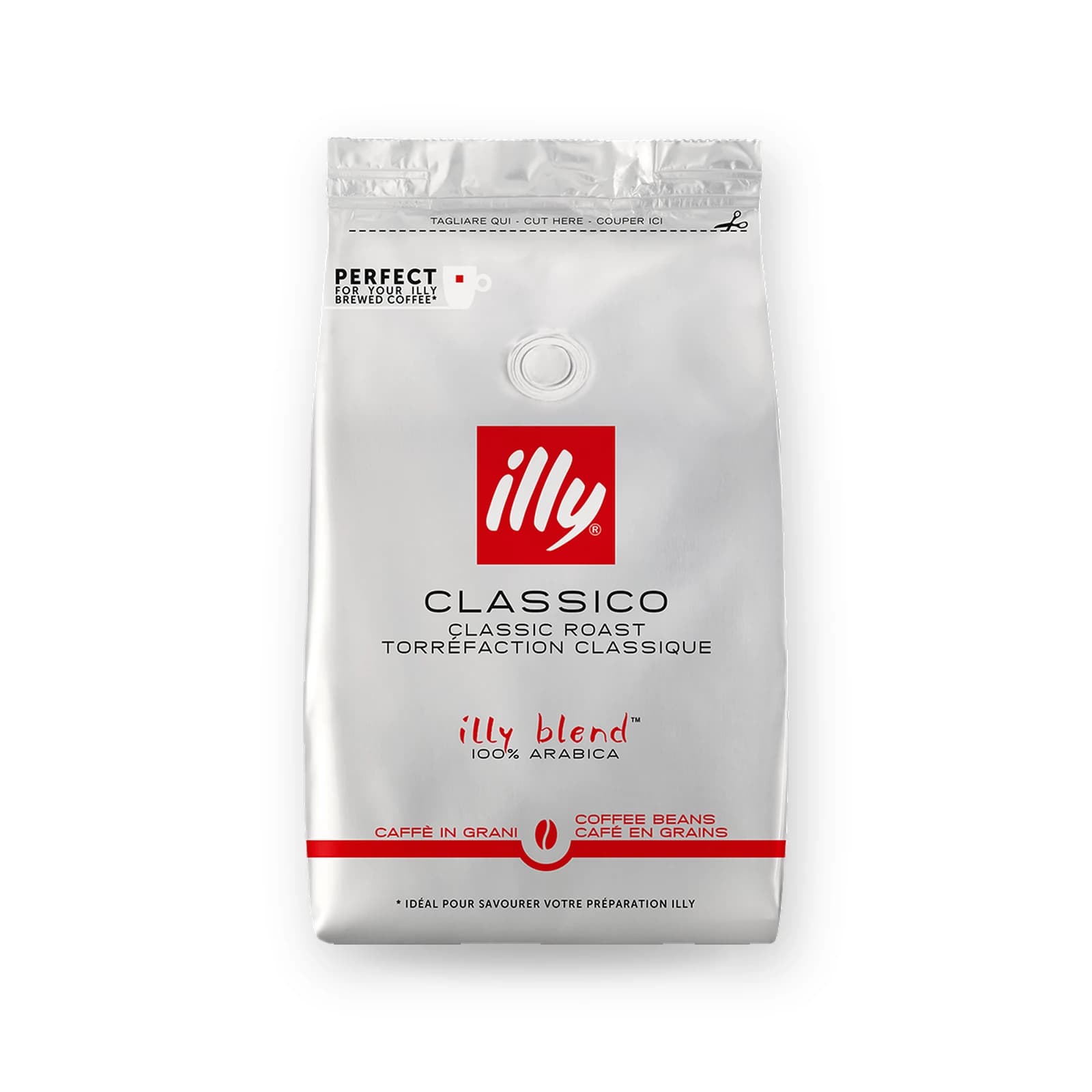 Punga de cafea boabe illy Classico 500 g