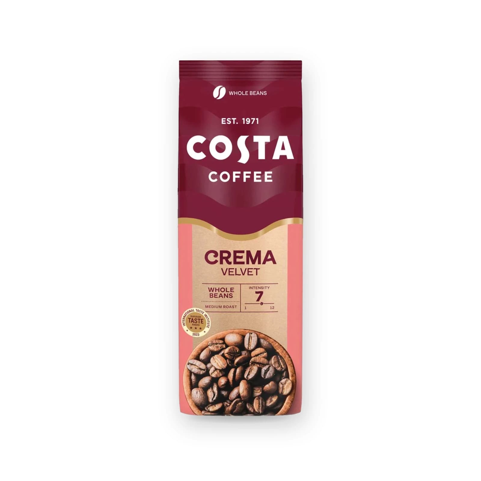 Punga de cafea boabe Costa Coffee Crema Velvet, 1 kg