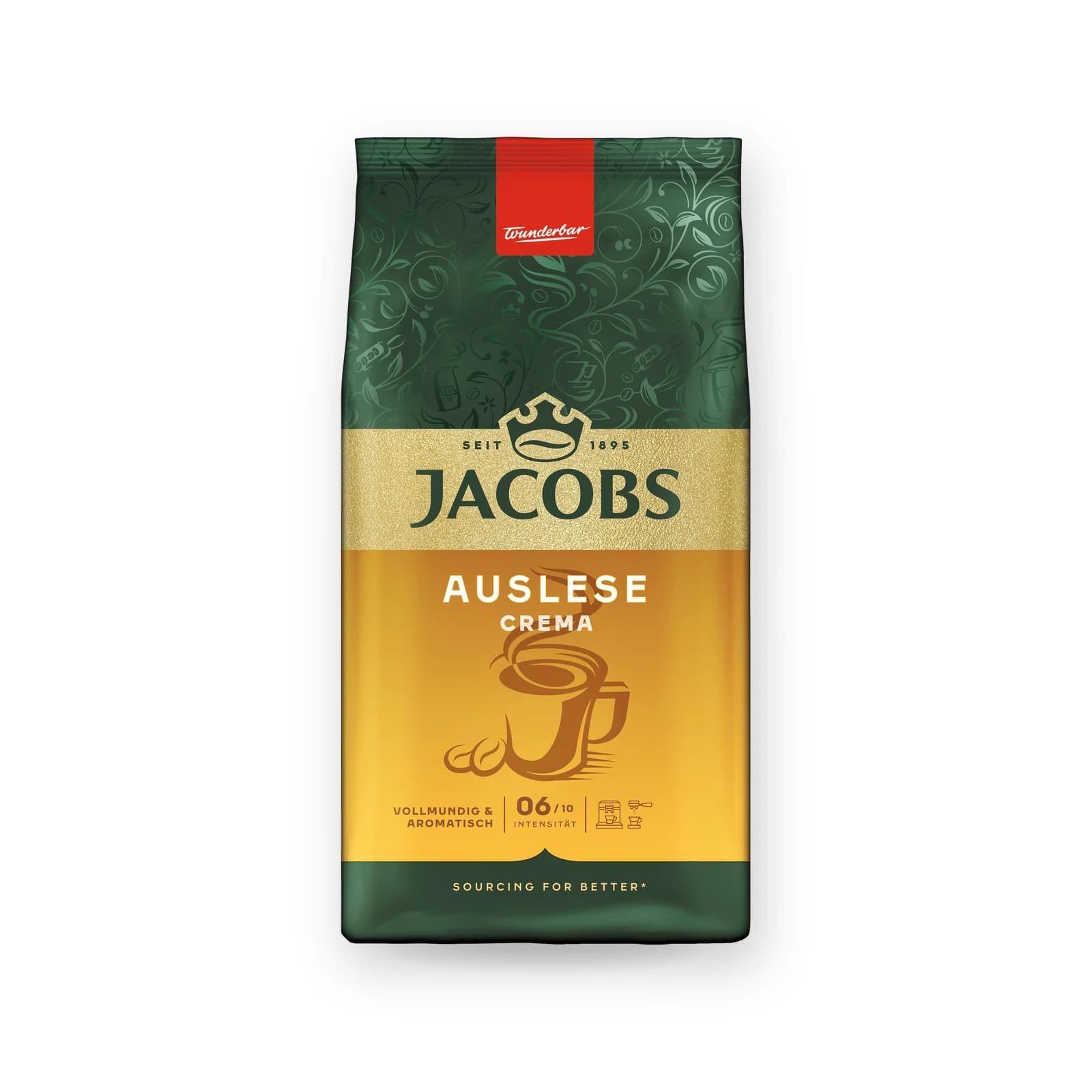 Punga de cafea boabe Jacobs Auslese Crema, 1 kg
