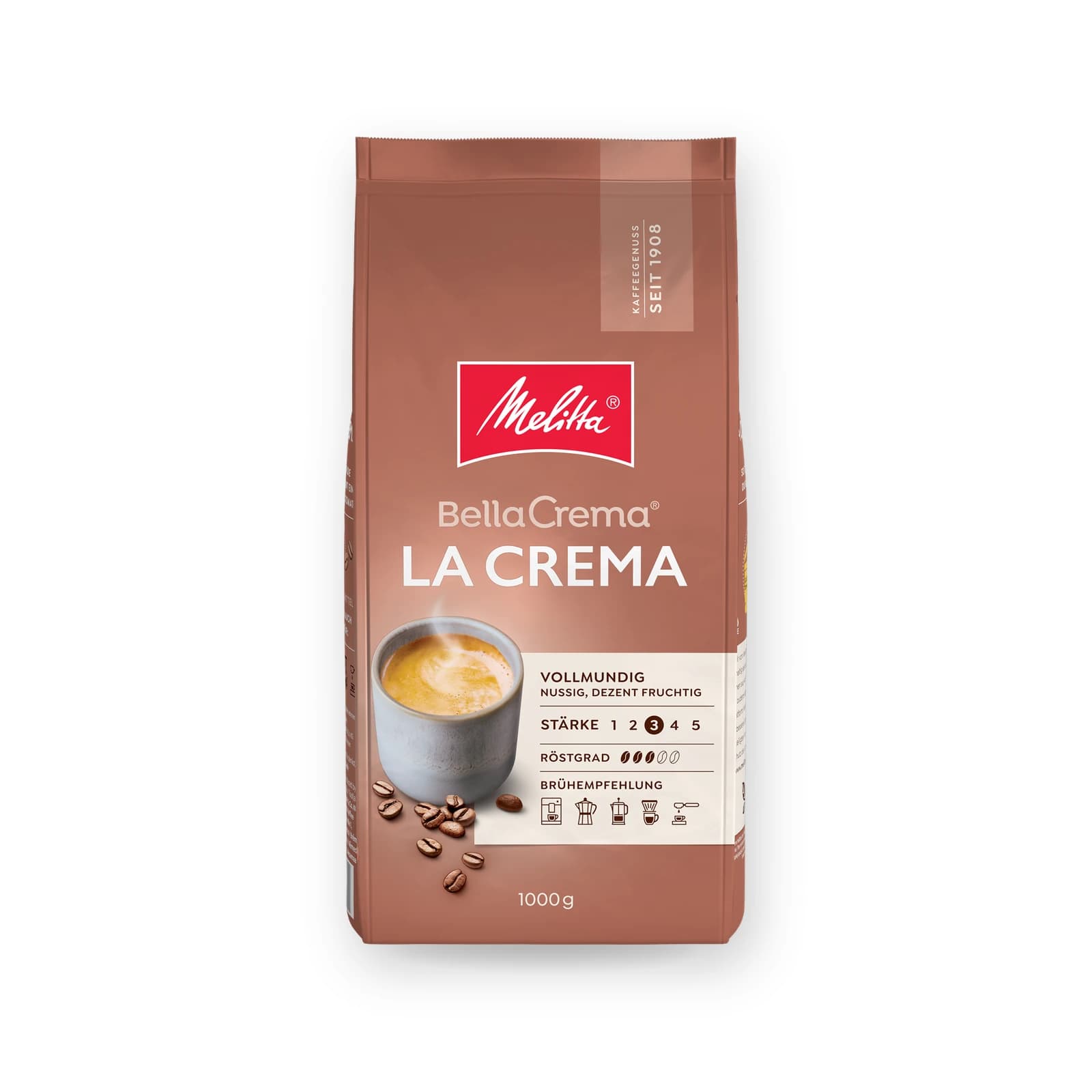 Punga de cafea boabe Melitta BellaCrema La Crema, 1 kg