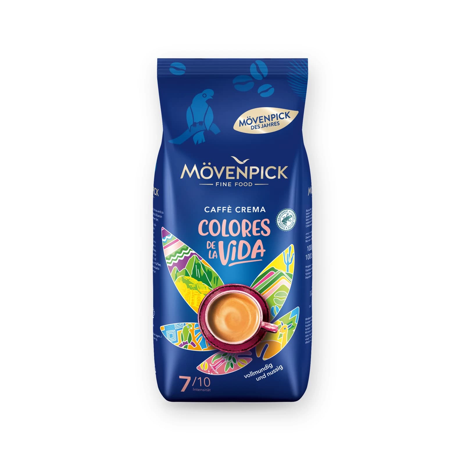 Punga de cafea boabe Mövenpick Caffè Crema Colores de la Vida, 1 kg