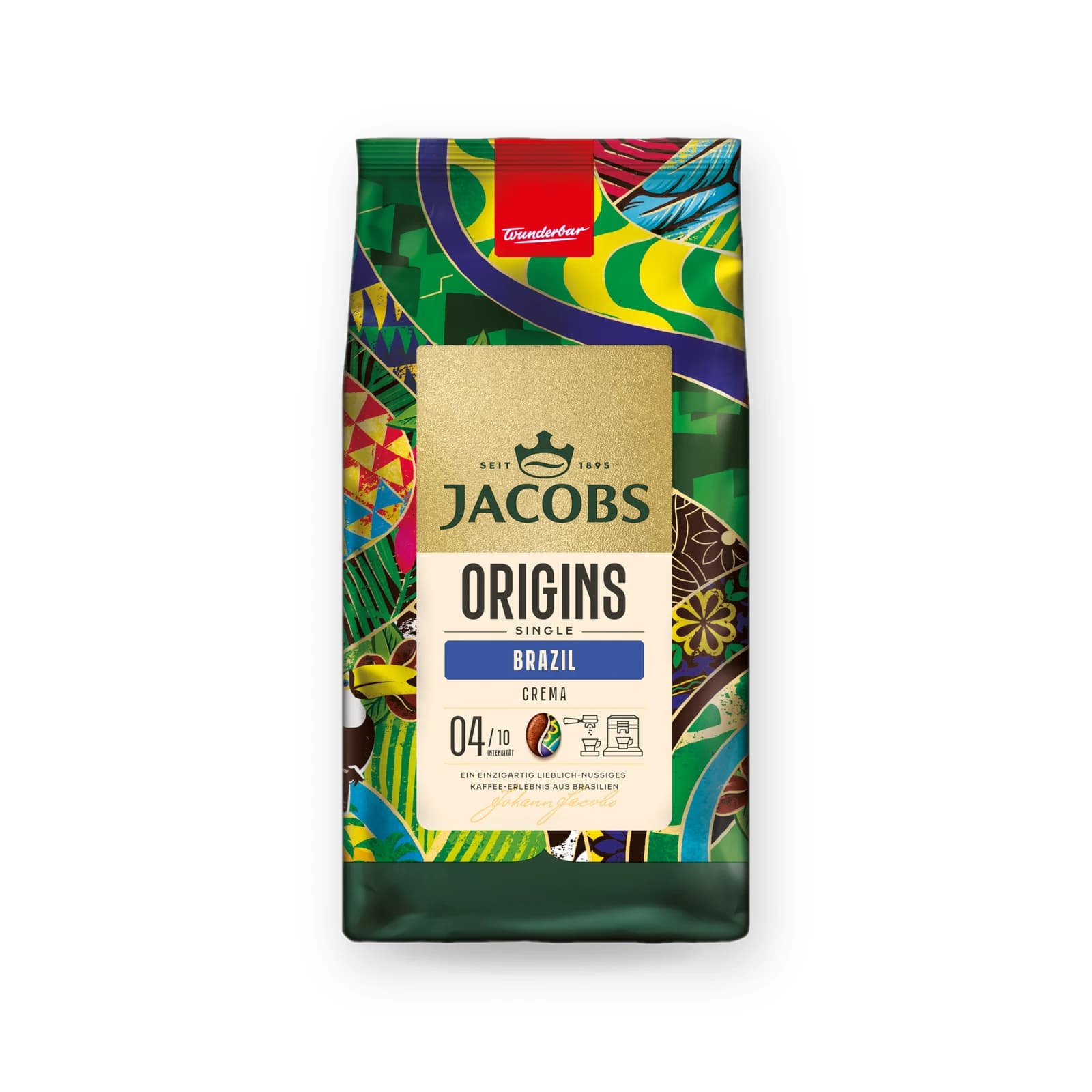 Punga de cafea boabe Jacobs Origins Brazil, 1 kg