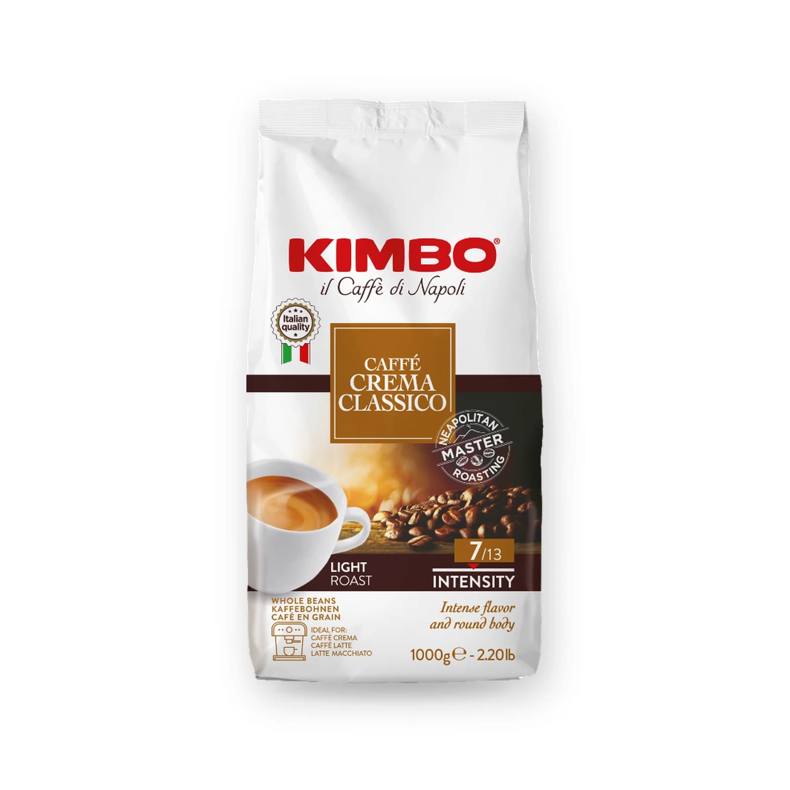 Punga de cafea boabe Kimbo Caffè Crema Classico, 1 kg