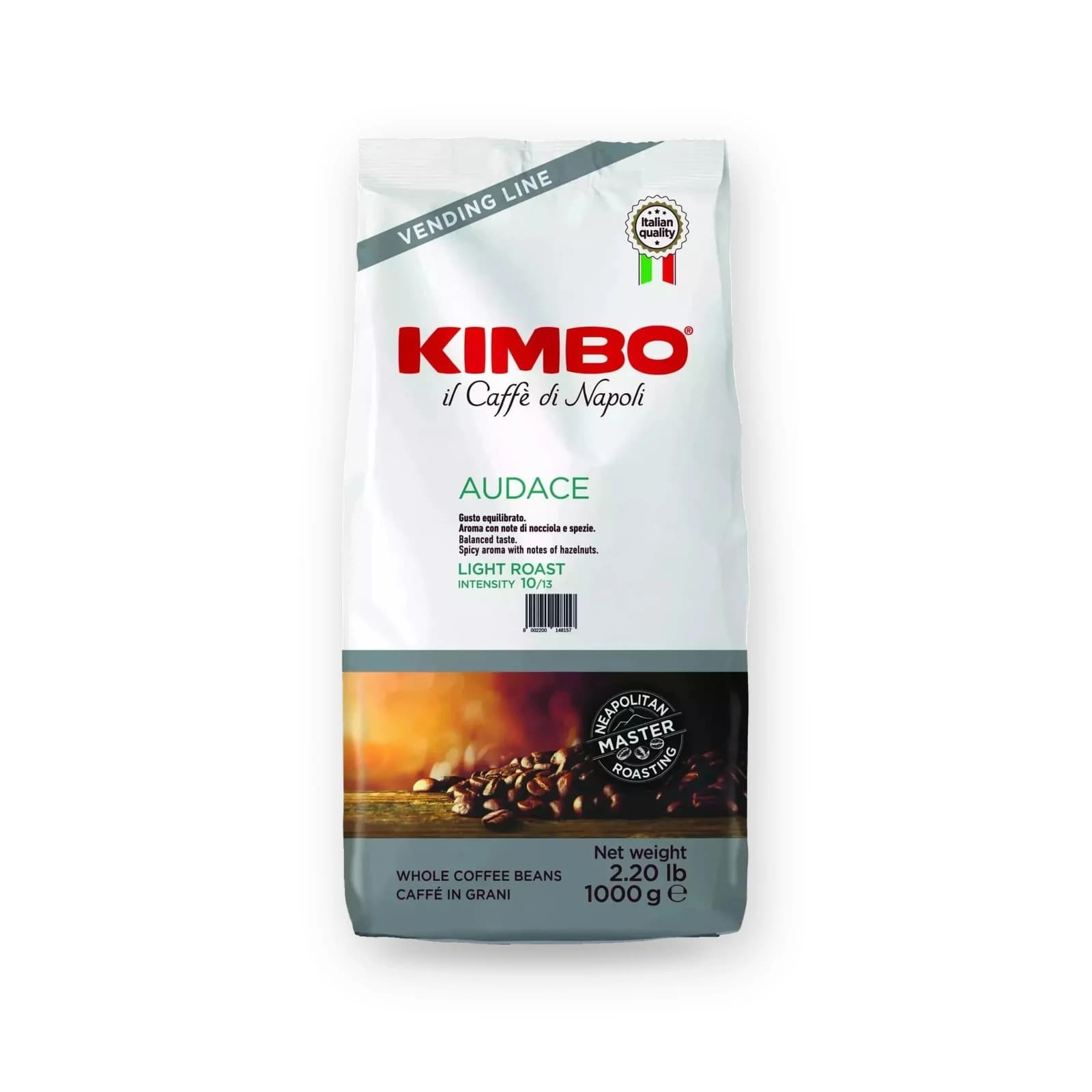 Punga de cafea boabe Kimbo Vending Audace, 1 kg