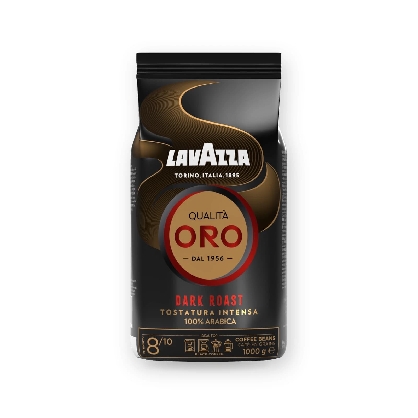 Punga de cafea boabe Lavazza Qualità Oro Dark Roast, 1 kg