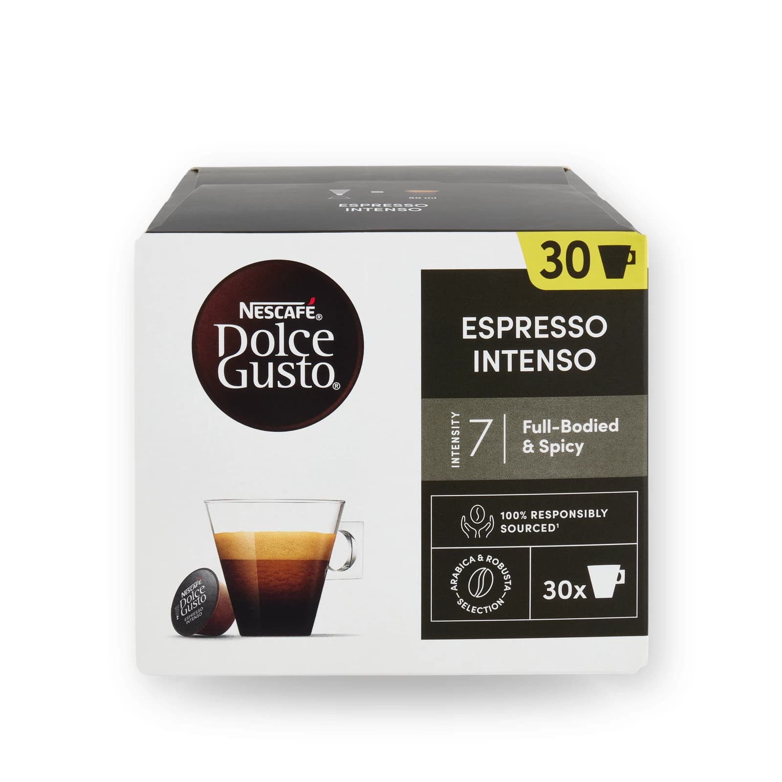 Cutia cu 30 de capsule Nescafé Dolce Gusto Espresso Intenso