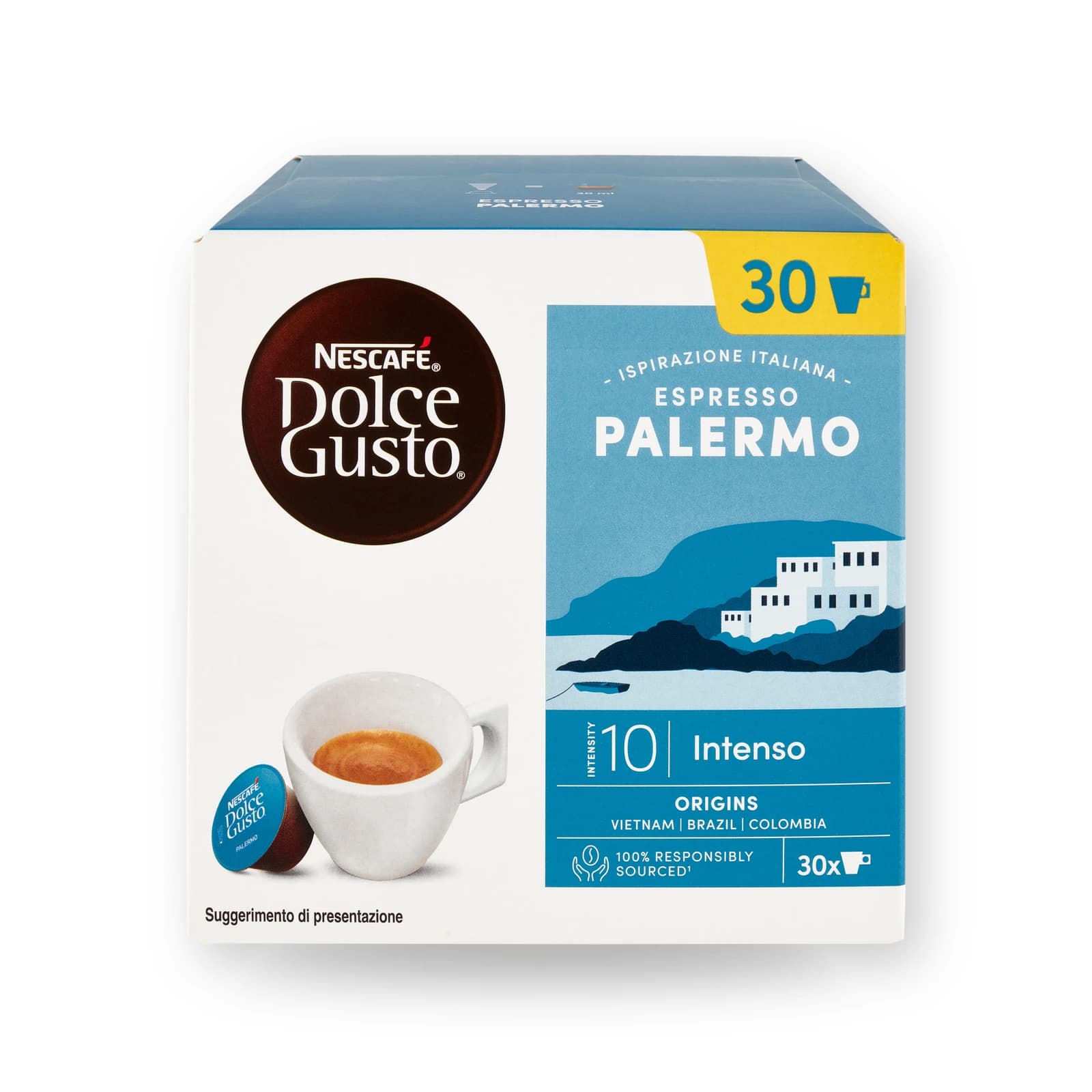 Cutia cu 30 de capsule Nescafé Dolce Gusto Espresso Palermo