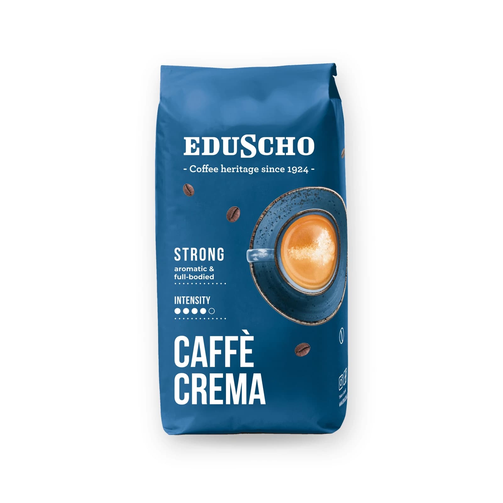 Punga de cafea boabe Eduscho Caffè Crema Strong, 1 kg