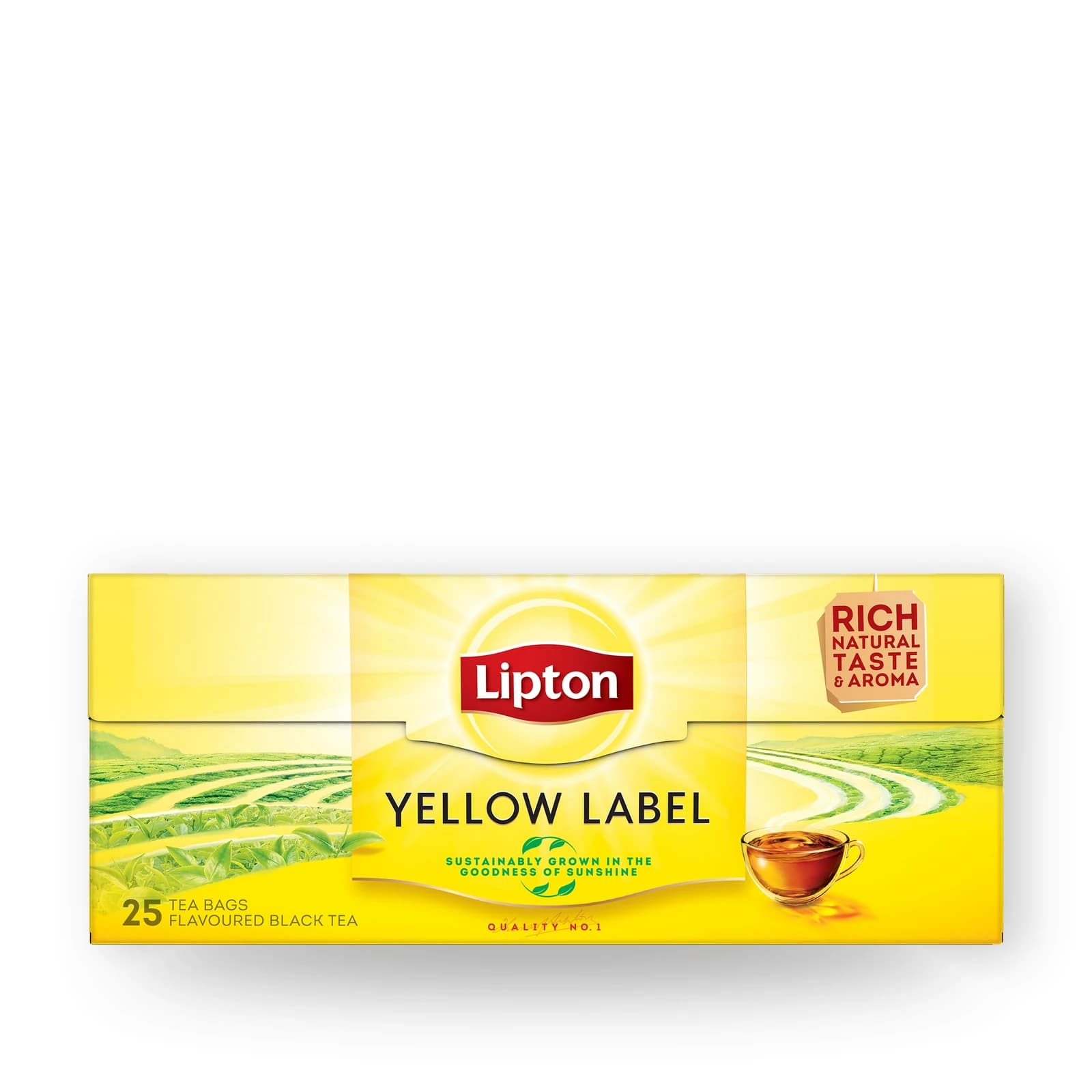 Cutia cu 25 de plicuri de ceai Lipton Yellow Label