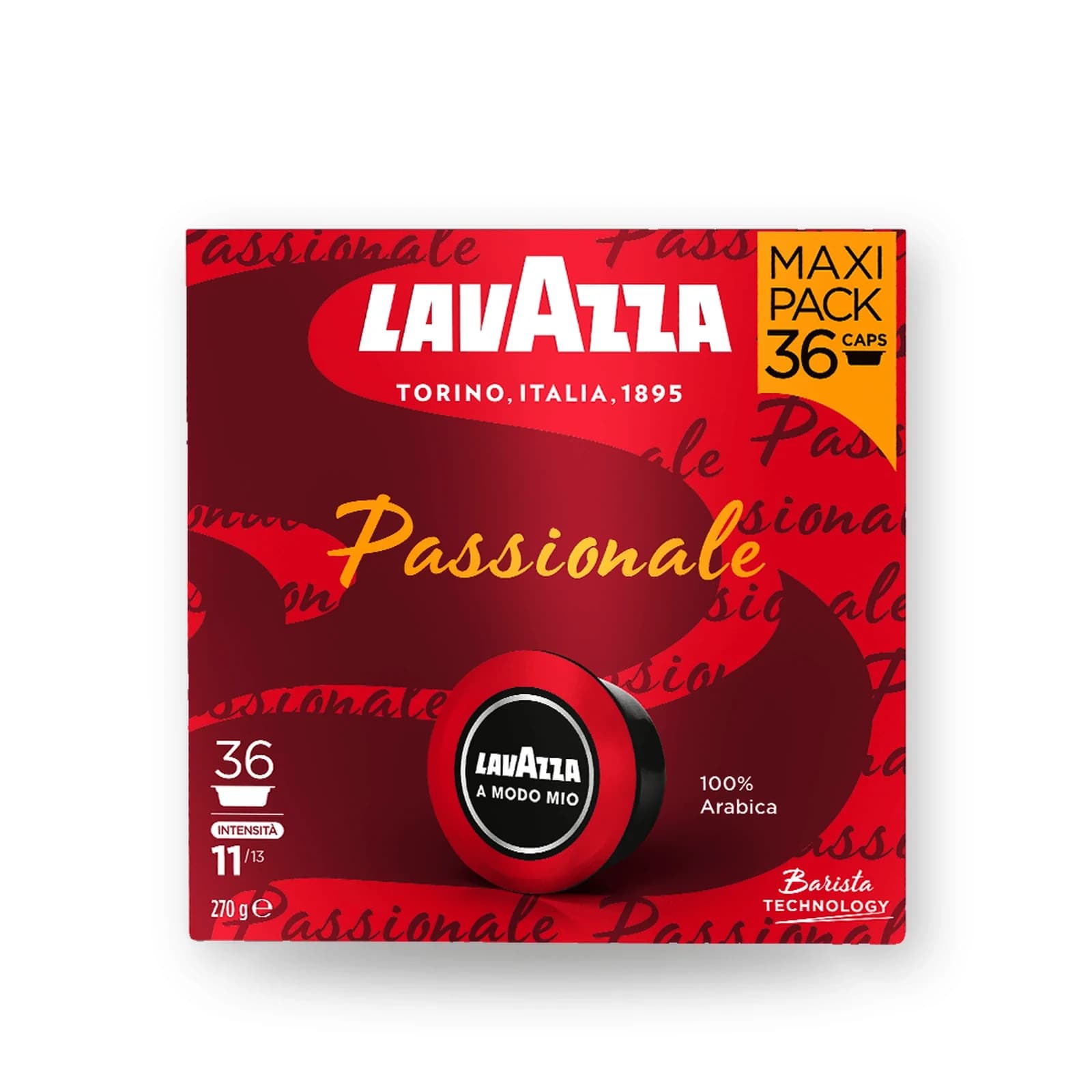 Cutia de capsule Lavazza A Modo Mio Passionale, 36 capsule