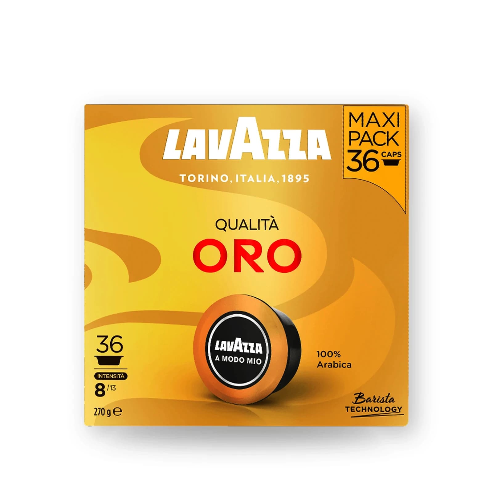 Cutia cu 36 de capsule Lavazza A Modo Mio Qualità Oro